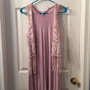 Pink Crochet Vest